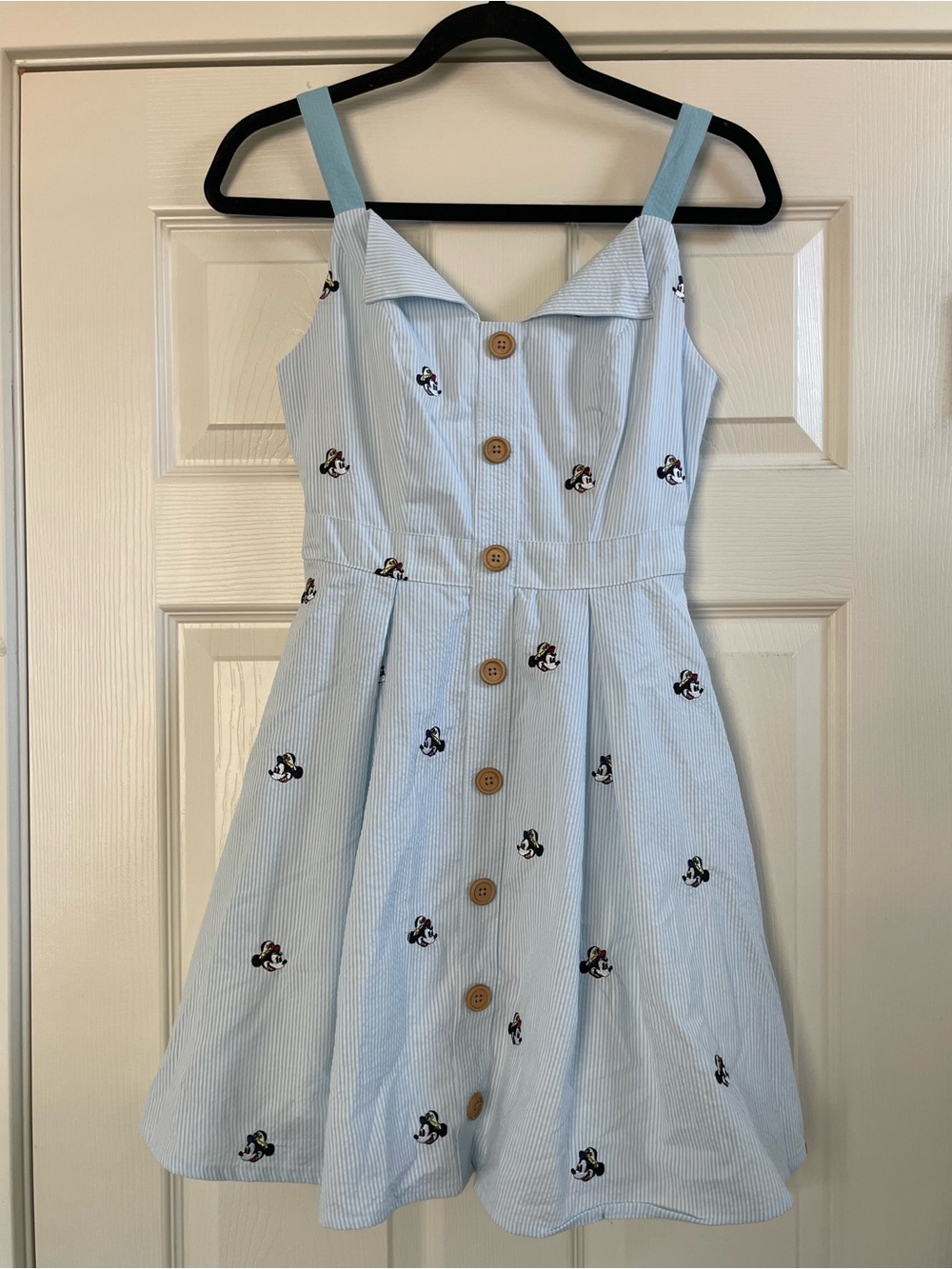 Women’s Disney Cruise Line Embroidered Captain Mickey & Minnie Striped Dress XS